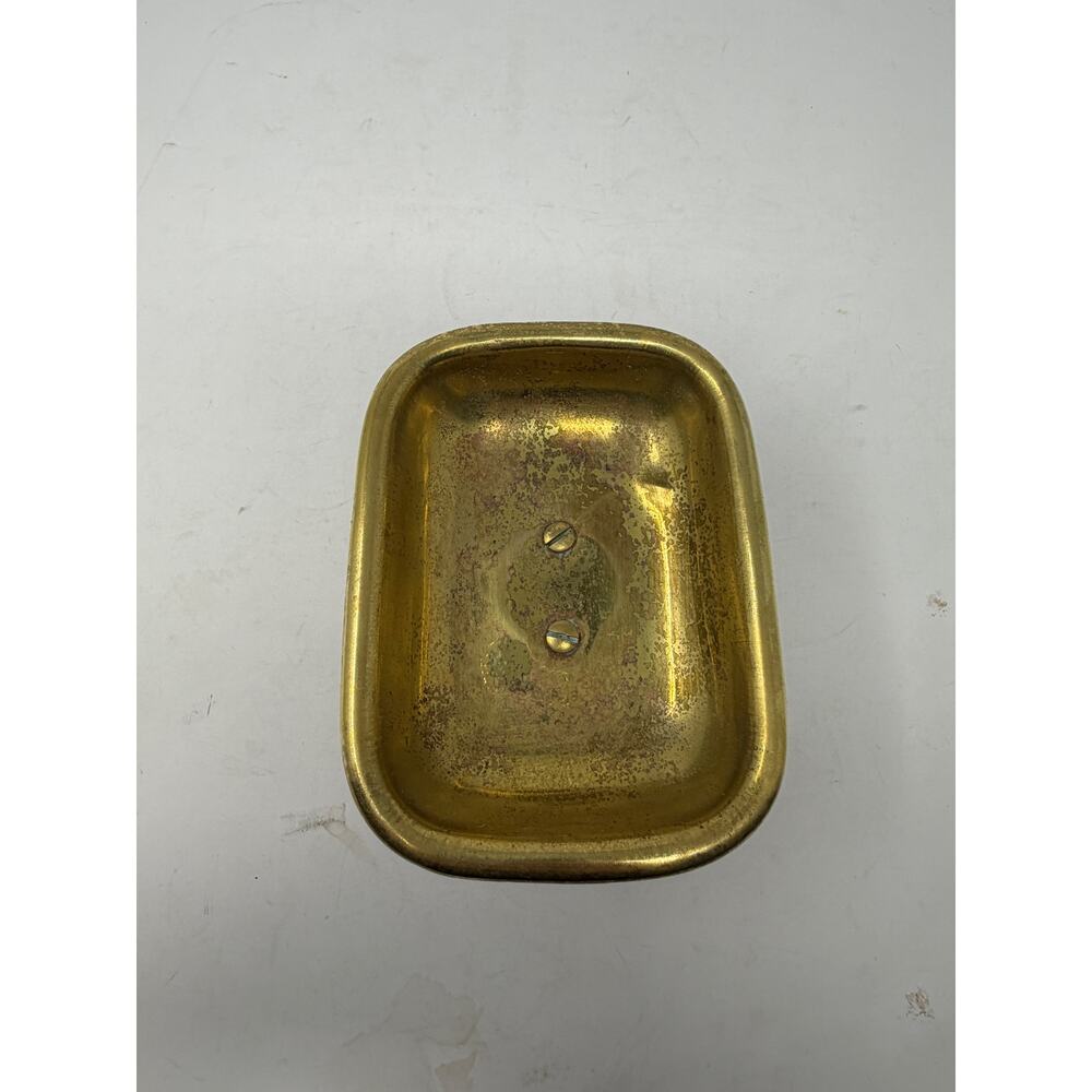 Vintage brass pedestal soap dish - Picture 2 of 5